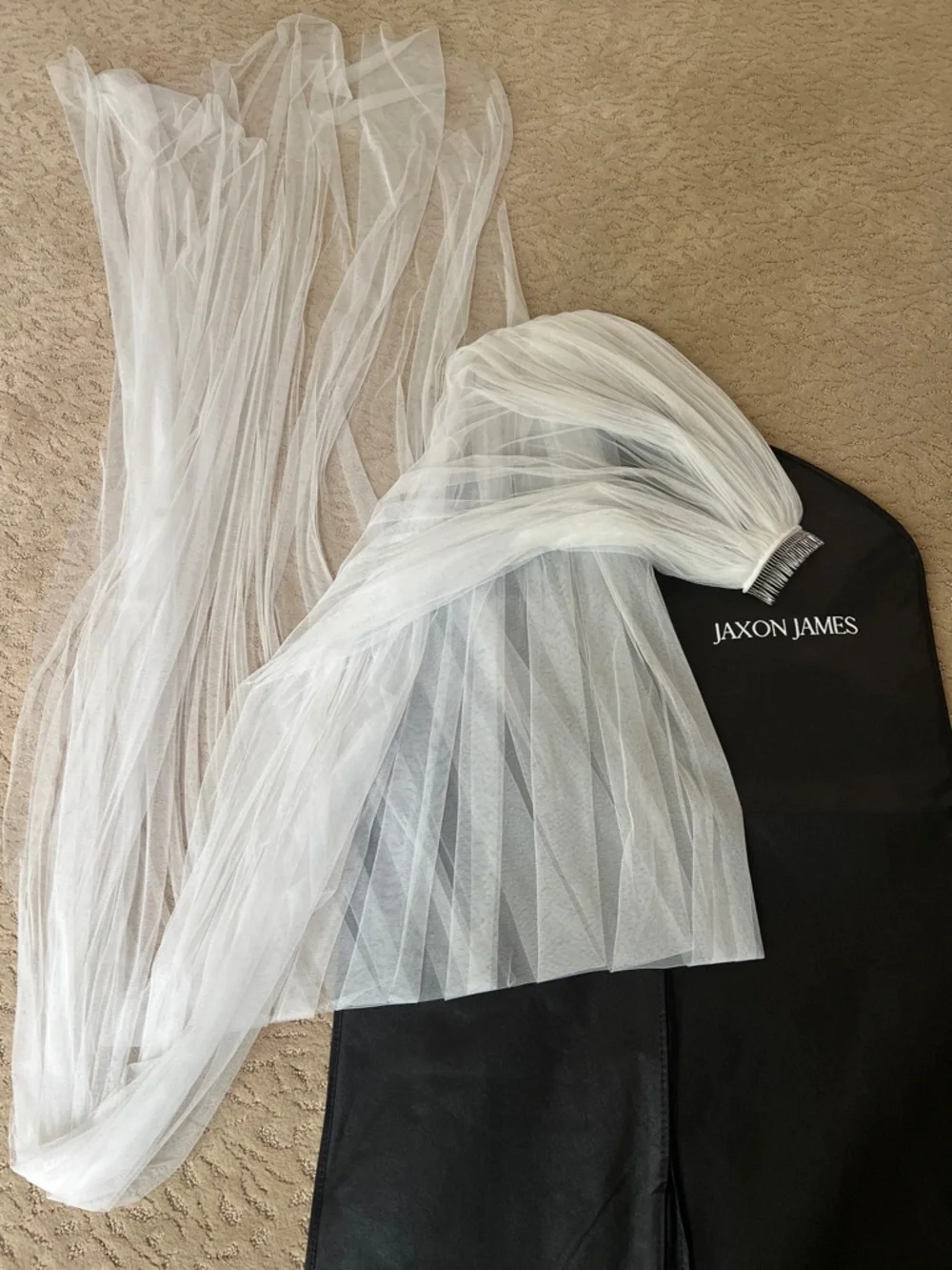 Jaxon James Natalya Valentine Dove Wedding Veil Light Ivory Never Worn Bridal
